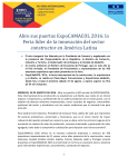 Abre sus puertas ExpoCAMACOL 2016: la Feria lí der de la