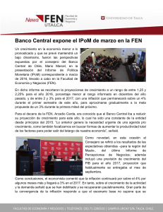 Banco Central expone el IPoM de marzo en la FEN
