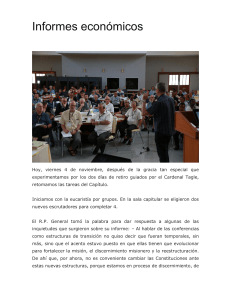 Informes económicos - Parroquia La Purisima Valencia