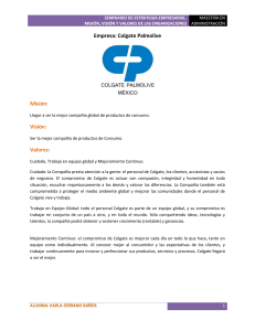 Mision, vision y valores - Seminario de Estrategia Empresarial