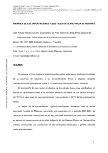 Dinámica de las exportaciones forestales de la
