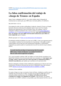 La falsa confirmación del rodaje de «Juego de Tronos» en España