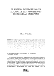 El sistema de profesiones. El caso de los profesiones económicas