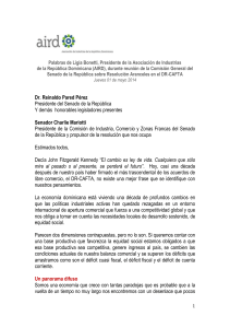 Dr. Reinaldo Pared Pérez Presidente del Senado de