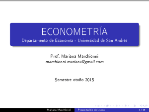 econometría - Universidad de San Andrés