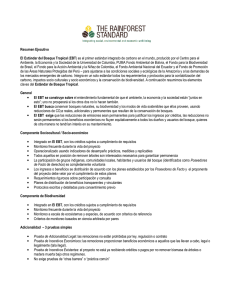 Resumen Ejecutivo El Est&aacute;ndar del Bosque Tropical (EBT)