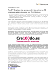 The CT Engineering group, entre las primeras 15 empresas
