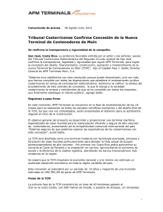 Tribunal Costarricense Confirma Concesi&oacute;n de la