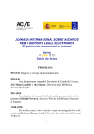 JORNADA INTERNACIONAL SOBRE ARCHIVOS WEB Y
