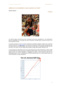 ¿Retorno a la normalidad o nueva recesión a la vista? 1