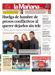 Huelga de hambre de presos conflictivos al querer dejarlos sin tele