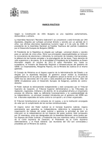 Bulgaria. Marco politico