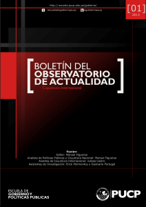Editor: Manuel Figueroa Analista de Políticas Públicas y Coyuntura