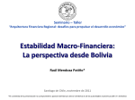 Raul Mendoza Patino - Estabilidad macrofinanciera, Bolivia
