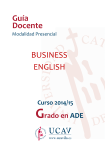 Guía Docente BUSINESS ENGLISH