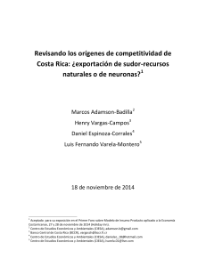 Revisando los orígenes de competitividad de Costa Rica