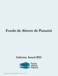 Informe Anual 2013 - Fondo de Ahorro de Panamá
