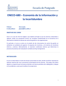 ENECO-680 &ndash; Econom&iacute;a de la Informaci&oacute;n y la Incertidumbre