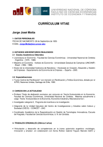CURR&Iacute;CULUM VITAE - Instituto de Econom&iacute;a y Finanzas