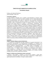 CONFLICTOS SOCIO-AMBIENTALES EN AMÉRICA LATINA