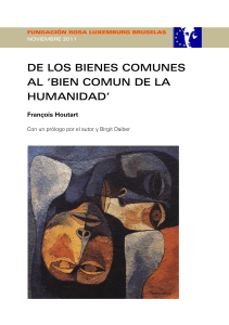 FROM `COMMON GOODS` TO THE `COMMON GOOD OF HUMANITY`
