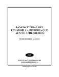 Banco Central del Ecuador: La historia que aún no