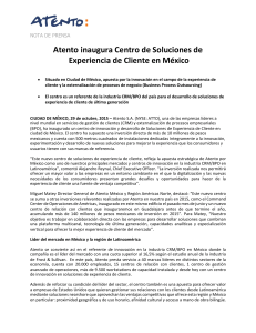 Atento inaugura Centro de Soluciones de Experiencia de Cliente en