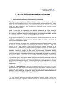 El Derecho de la Competencia en Guatemala