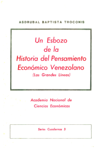 Un Esbozo Historia del Pensamiento Económico Venezolano