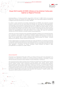 Grupo KUO invertirá US $350 millones en los próximos 5 años para