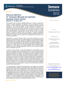 Discurso Apertura 27°Simposio Mercado de