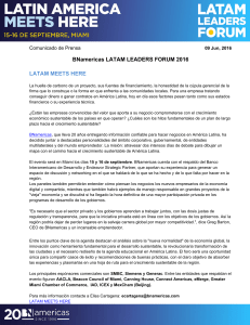 BNamericas LATAM LEADERS FORUM 2016 LATAM MEETS HERE