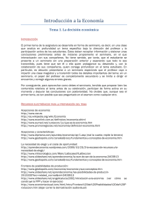 IE Tema 1 Seminario - Introducci&oacute;n a la Econom&iacute;a