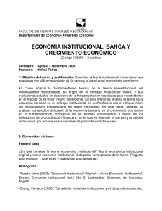 303093M- Economía institucional, banca y crecimiento económico