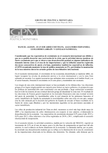 Comunicado de Prensa GPM Mayo 2012