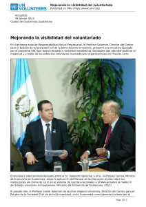 Mejorando la visibilidad del voluntariado