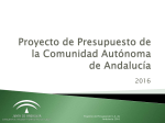 Proyecto de Presupuesto de la Comunidad Autónoma de Andalucía