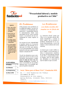 "Precariedad laboral y modelo productivo en Chile"