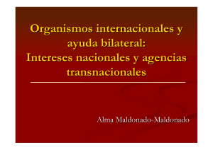 Organismos internacionales y ayuda bilateral: Intereses nacionales