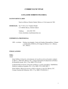 CURRICULUM VITAE - Estudios Demogr&aacute;ficos y Urbanos