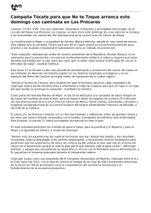 Campa&ntilde;a T&oacute;cate para que No te Toque arranca este domingo con