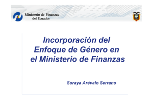 3. Incorporación del Enfoque de Género en el Ministerio de Finanzas
