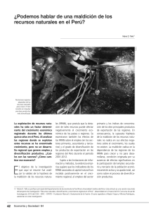 ¿Podemos hablar de una maldición de los recursos naturales en el