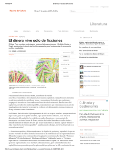 Literatura El dinero vive s&oacute;lo de ficciones