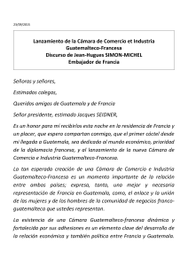Lanzamiento de la Cámara de Comercio et Industria Guatemalteco