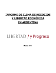 informe de clima de negocios y libertad económica en argentina