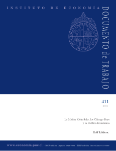 DOCUMENTO de TRABAJO - Instituto Economía Pontificia