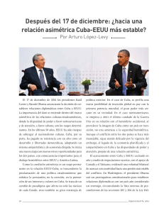 hacia una relación asimétrica Cuba-EEUU más