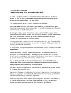 Lic. Renán Barrera Concha Presidente Municipal del H