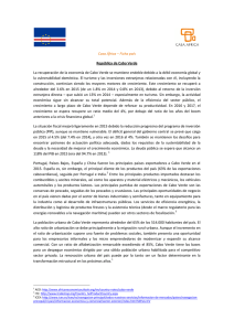 Casa África – Ficha país República de Cabo Verde La recuperación